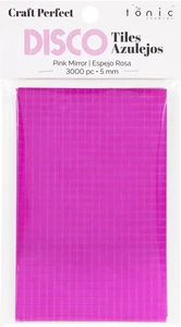 Craft Perfect Disco Tiles 5MM -Pink - Picture 1 of 1