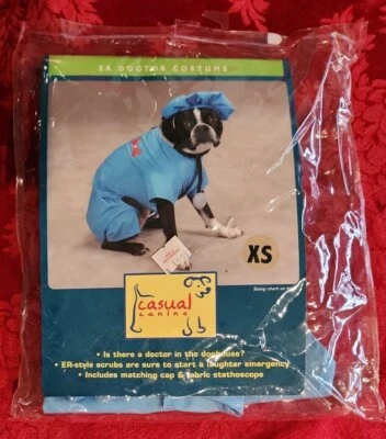 Dog ER DOCTOR COSTUME by Casual Canine X-Small Shirt Clothes Apparel Halloween  - Image 1 of 4