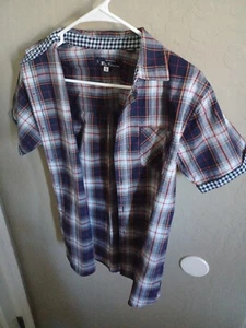 BEN SHERMAN Talla XL (18) Hombre Cuadros Multicolor Manga Larga Abotonable - Imagen 1 de 3