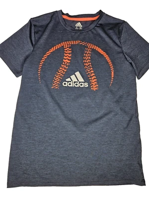 Adidas Climalite T-Shirt Baseball Theme Youth 14-16 Size Large - Image 1 of 4