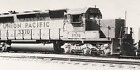 Union Pacific Railroad UP #3370 SD40-2 Electromotive Train Railway B&W Photo