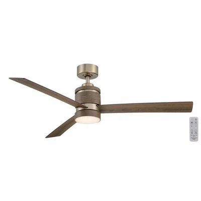 Hampton Bay 56 in. Brushed Gold Ceiling Fan w/ Adjustable LED & Remote - Image 1 of 4