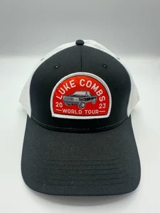Luke Combs World Tour 2023 Logo Adult Black White Snapback Cap Hat One Size - Imagen 1 de 7