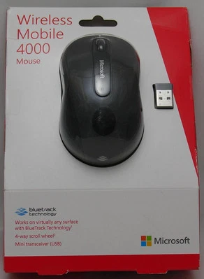 Boxed Microsoft 1383 1496 Wireless Mobile Mouse 4000 - Graphite (D5D-00001) - Image 1 of 2