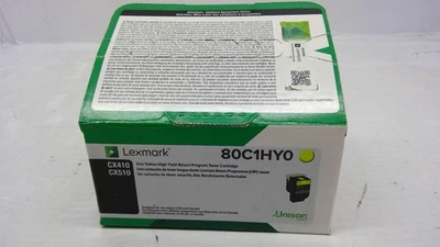 Genuine CX410/CX510 Yellow High Yield Toner Cartridge *Open Box*  80C1HY0 - Image 1 of 4