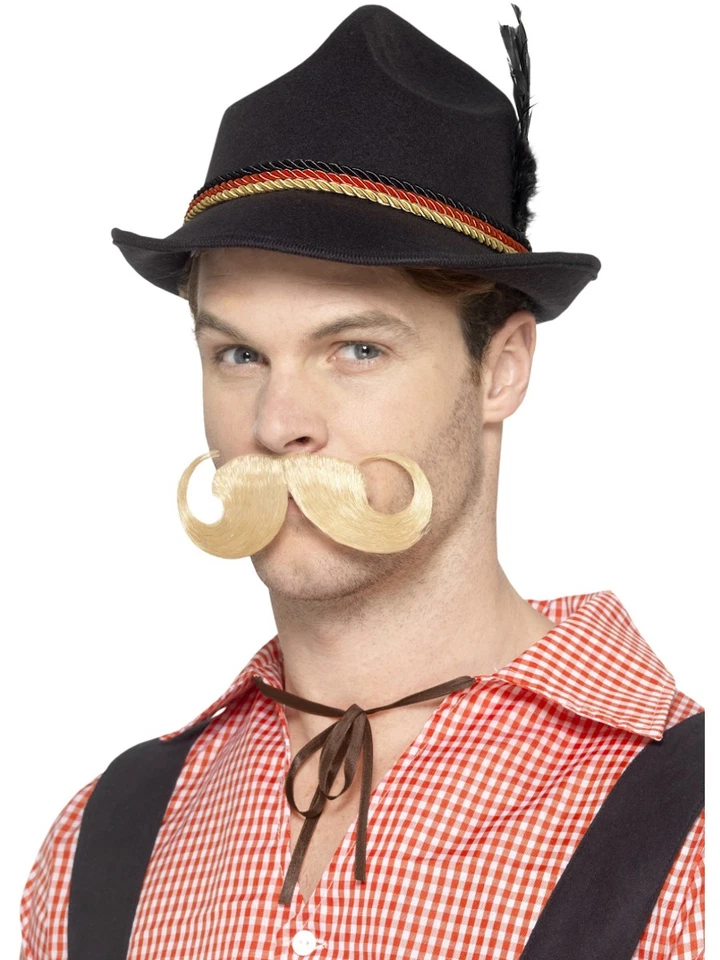 Sombrero Trenker Alemán Negro De Lujo con Pluma y Trenzas Accesorio de Disfraz Foto 1 de 1