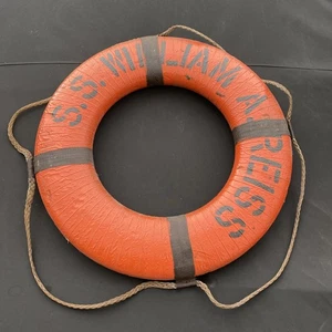 Authentic SS WILLIAM A REISS RING LIFE BUOY USCG PLASTI KRAFT Memorabilia - Picture 1 of 10