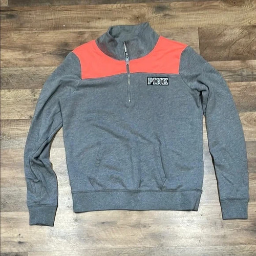 UNDERCOVER felpa con cappuccio rosa victoria's secret taglia small danneggiata 