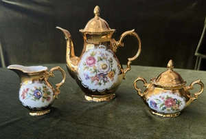 Vintage~~~STW Bavaria Germany~~~24 K Gold/Porcelain~~~5 Piece Tea🐇Coffee Set - Picture 1 of 8