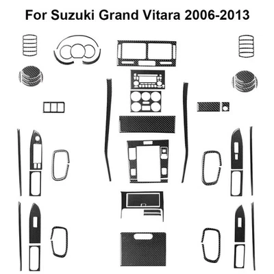 Kit de cubierta interior completo de fibra de carbono 53 piezas para Suzuki Grand Vitara 2006-13 Foto 1 de 4