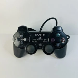 Sony Genuine PS2 PlayStation 2 Black Controller SCPH-10010 - Tested - Fast Post - Picture 1 of 5