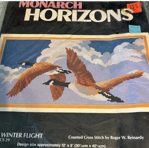 Monarch Horizons Counted Cross Stitch Kit CS29 Winter Flight 1968 Roger Reinardy - Picture 1 of 2