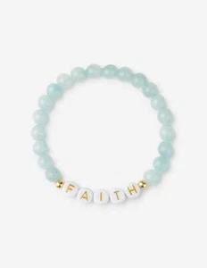Armband Faith blau Buchstaben - Bild 1 von 7