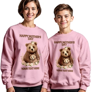 Personalised Womens Kids Bear Cub Mothers Day Sweatshirt Jumper Funny Mama #MD - Picture 1 of 30