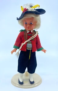 Disfraz tradicional austriaco alemán sin marca muñeca niño 9 pulgadas de altura - Imagen 1 de 7