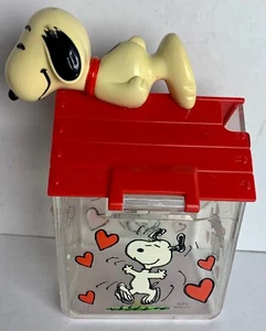 Vintage 2000 SNOOPY BONBONIERE ohne SCHAUFEL Bonboniere roter Deckel Herzen - Bild 1 von 4