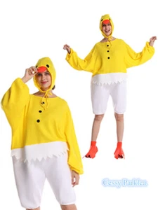 W-M4-4 Adulto Damas Hombres Amarillo Pollo Pollo Granja Animal Fiesta Disfraz - Imagen 1 de 9