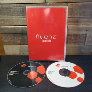 Fluenz Spanish Audio CD DVD ROM PC Mac and Guide Homeschooling 2 Discs Set - Picture 1 of 3