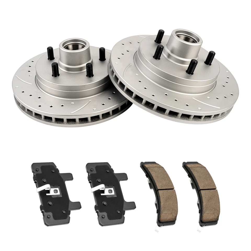 Pastillas de freno delanteras perforadas aptas para Chevy C1500 GMC Yukon 1995-1999 Foto 1 de 4