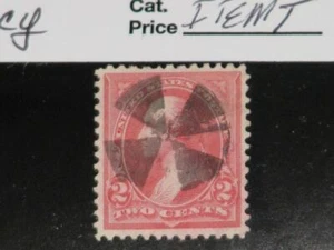US 2 CENT WASHINGTON BANKNOTE WITH FANCY CANCEL, ITEM T - Picture 1 of 1
