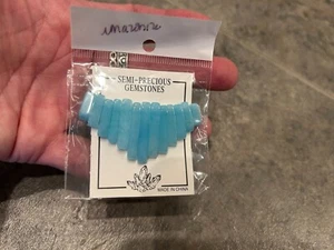 Set of Graduated in size Amazonite Stick Point Pieces - Jewelry Making - Picture 1 of 1