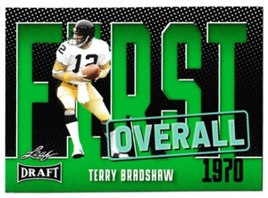 2023 Leaf Draft Football First Overall Green Terry Bradshaw #2 Steelers