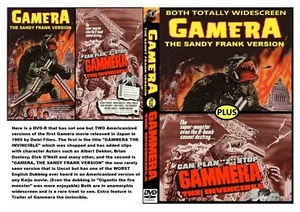 GAMMERA DIE UNBESIEGBARE & GAMERA DIE SANDY FRANK VERSION Breitbild DVD-R SELTEN - Bild 1 von 5