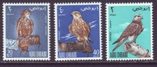 Abu Dhabi 1965 SC 12-14 MNH Set Falcon Bird