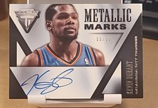 2013-14 Panini Titanium Kevin Durant Metallic Marks Auto /99