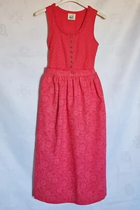 DRESS VINTAGE USAR TRACHTEN OKTOBERFEST DIRNDL TYROL RED GIRL-SIZE:US 10/EU 140 - Picture 1 of 6