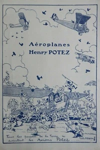 1925-1926 PUB AEROPLANE HENRY POTEZ MARCEL JEANJEAN AVIATION AVION ORIGINAL AD - Imagen 1 de 1