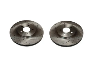 2 X FRONT 316MM BRAKE DISC DRILLED & SLOTTED FOR FORD MUSTANG 2005-2014 - Picture 1 of 3