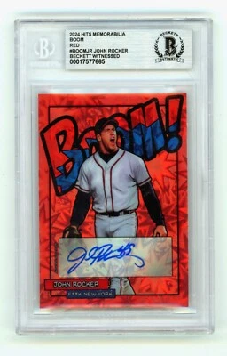 John Rocker 2024 Hits Memorabilia BOOM Red /5 Signed BGS BAS Auto Atlanta Braves - Image 1 of 2