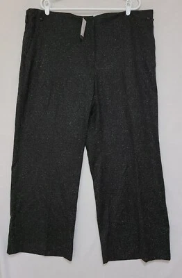 Брюки J.Jill Genuine Fit At Waist черные с крапинками широкие штанины шерстяная смесь размер 22 Вт (ZG) - Изображение 1 из 4