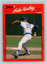1990 Donruss #522 Mike Harkey Chicago Cubs Baseball Card