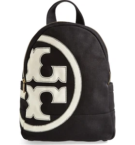 EUC Tory Burch Rucksack "T" Logo MEDIUM Canvas schwarz & weiß - "RAR" - Bild 1 von 11