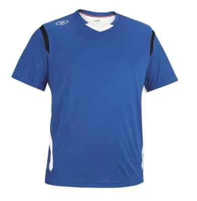 Xara мужской Elland 1044 размер маленький Royal синий черный белый футбол Джерси новый с Ярлыками $54 - Изображение 1 из 3