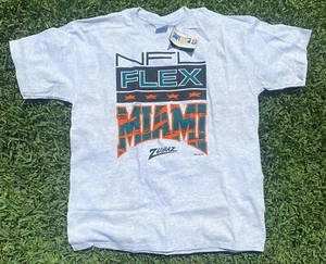 MIAMI DOLPHINS NFL FLEX - ZUBAZ -1993- XLARGE LIZENZIERTES T-SHIRT NEU MIT ETIKETT - Bild 1 von 2
