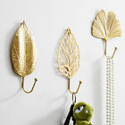 Gold Palm Leaf Ginko Wall Hook Coat Towel Hanging Hanger Rack Key Storage Holder