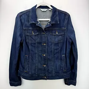 LL Bean Womens Lightweight Jean Jacket Size Medium Blue Medium Wash - Picture 1 of 10