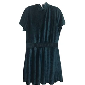 Abito Juicy Couture Junior taglia Large Y2K mini stile velluto a righe nuovo - Foto 1 di 14