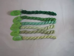 Lot of 6 Skeins Vineyard Silk Classic - Greens 30 Yards ea. G138 - Picture 1 of 3