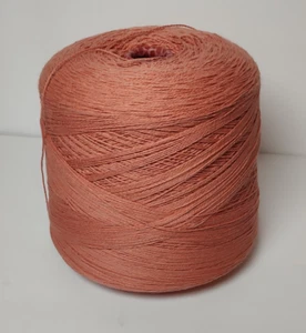 1082g 100% Cotton Lace Yarn Cone Unbranded Rose Pink 38 oz 2 strand - Picture 1 of 6