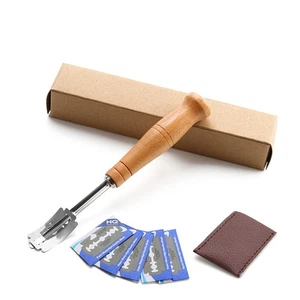 Professional  Bakery Bread Baguette Toast Cutting Cutter Tools Wooden Handle - Picture 1 of 6