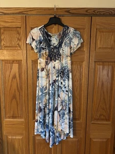 One World Gr. Small Boho High Low Slinky Stretchy Kleid - Bild 1 von 4