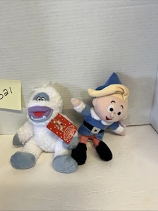 HERMEY  & Abominable  Rudolph The Red Nosed Reindeer misfit toys plush 8" W Tag - Picture 1 of 3