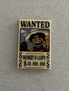 Original LEGO® One Piece Wanted Steckbrief - Monkey D Ruffy (Luffy) - Bild 1 von 1