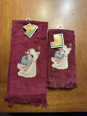 Toalhas de mão e convidado vintage de Natal “Papai Noel” novas com etiquetas - Imagem 1 de 4