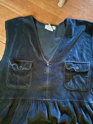 Maxi Vestido Jones New York Sin Mangas de Terciopelo Verde Años 90 Usado en Excelente Condición 3X Capricho Foto 1 de 4