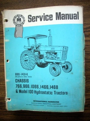 Manual de servicio IH Farmall International 766 966 1066 1466 Hydro 100 Foto 1 de 4